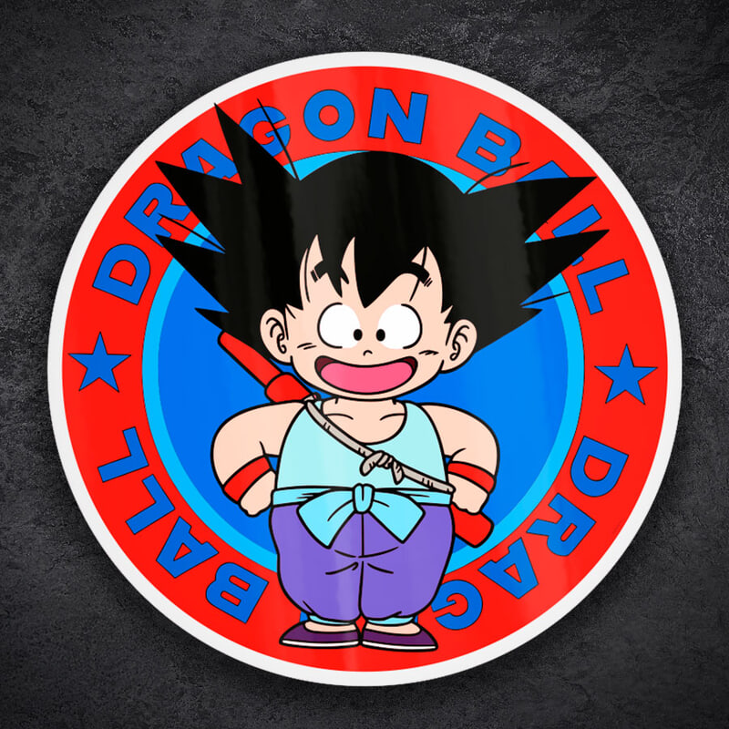 Aufkleber: Dragon Ball Kind Goku Magischer Stab