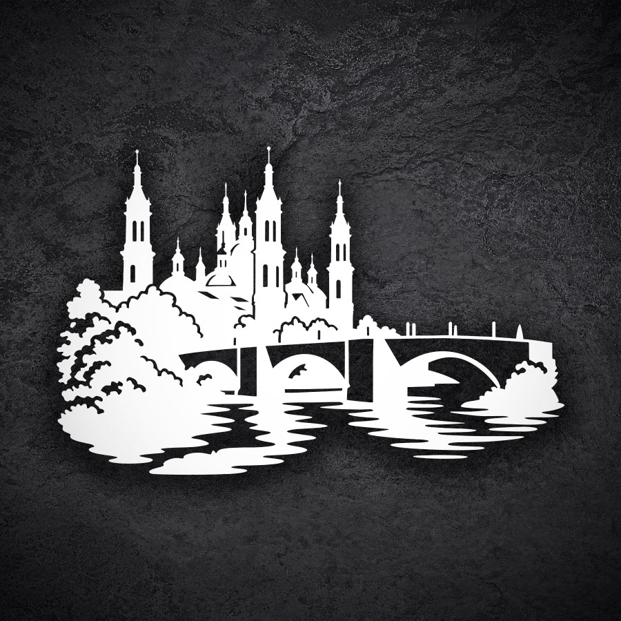 Aufkleber: Basilika El Pilar Saragossa