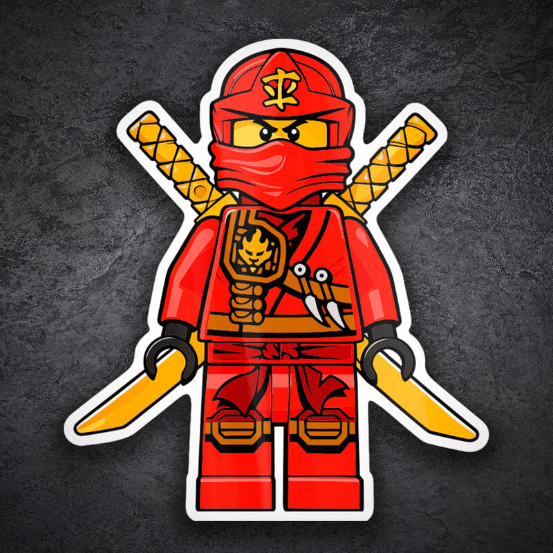 Aufkleber: Lego Ninjago Kai Roter Krieger