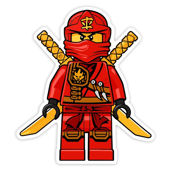 Aufkleber: Lego Ninjago Kai Roter Krieger