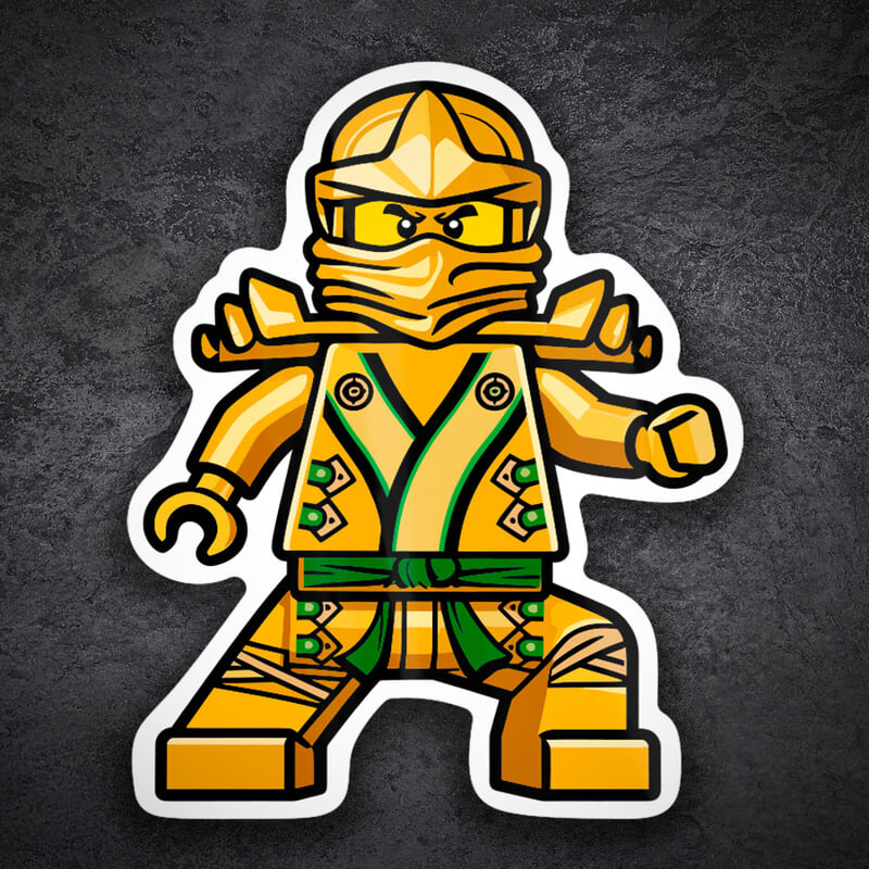 Aufkleber: Lego Ninjago Lloyd Goldener Ninja