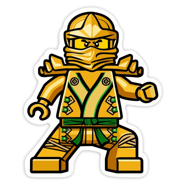 Aufkleber: Lego Ninjago Lloyd Goldener Ninja