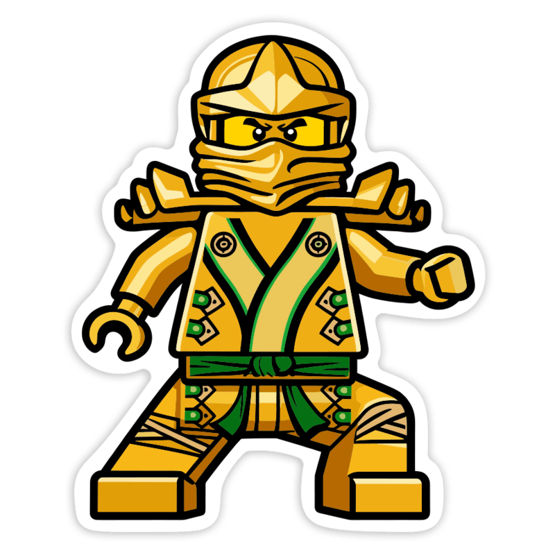 Aufkleber: Lego Ninjago Lloyd Goldener Ninja