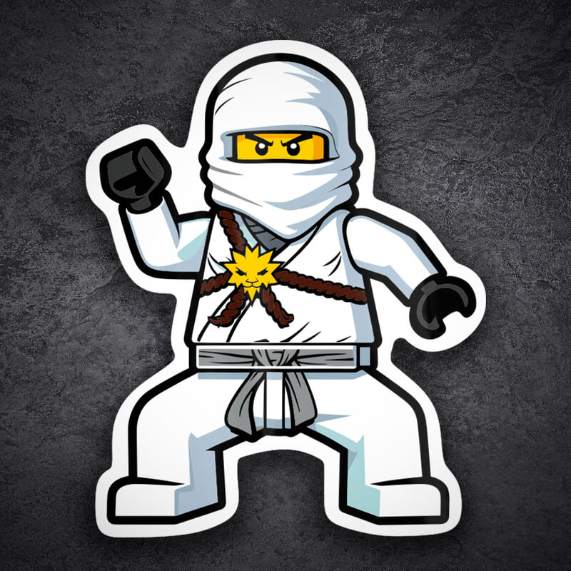 Aufkleber: Lego Ninjago Zane Weißer Ninja