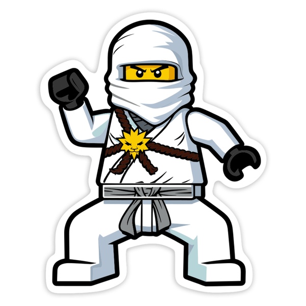 Aufkleber: Lego Ninjago Zane Weißer Ninja