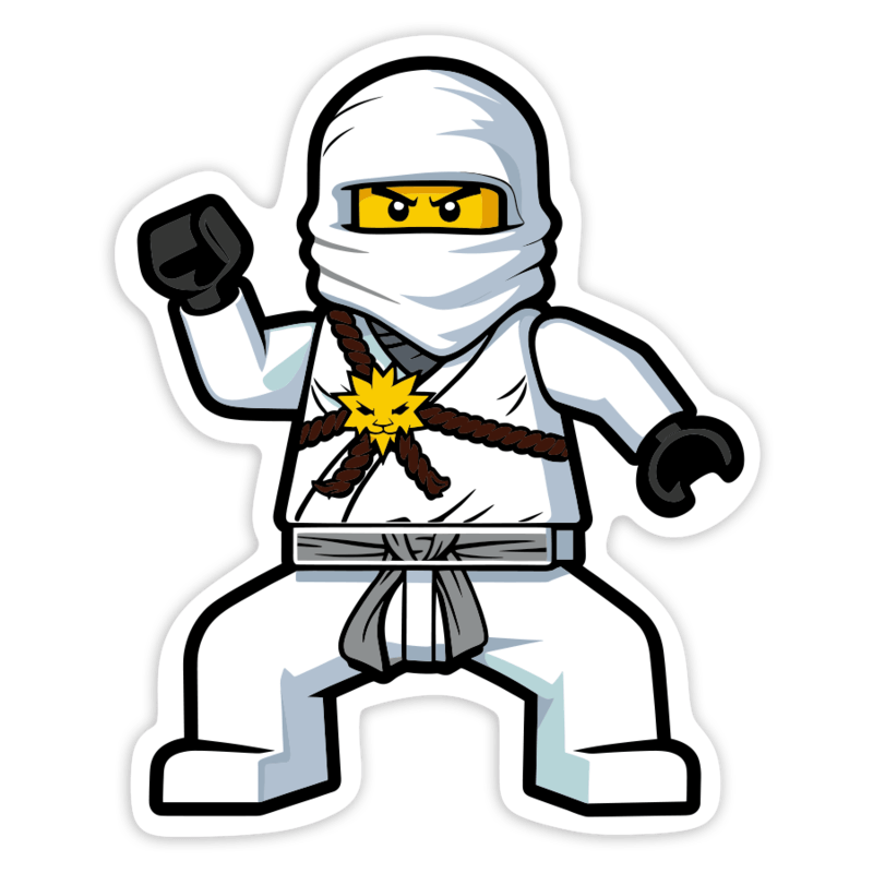 Aufkleber: Lego Ninjago Zane Weißer Ninja