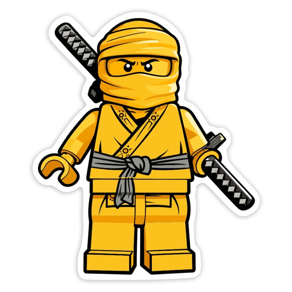 Aufkleber: Lego Ninjago Klassischer Goldener Ninja