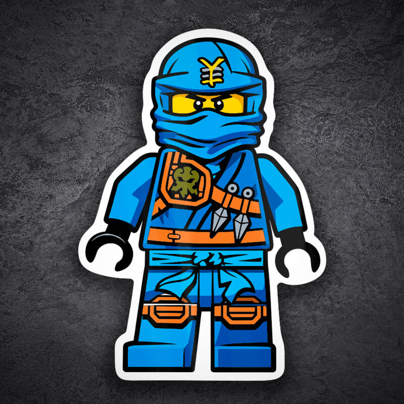 Aufkleber: Lego Ninjago Jay Blau