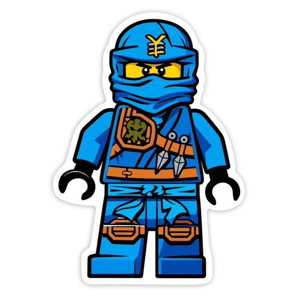 Aufkleber: Lego Ninjago Jay Blau
