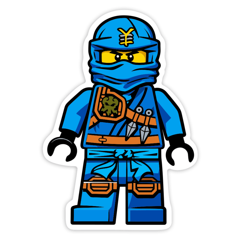 Aufkleber: Lego Ninjago Jay Blau