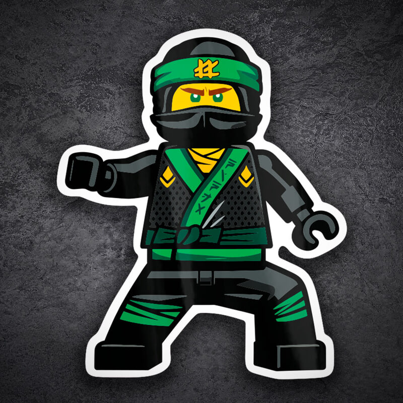 Aufkleber: Lego Ninjago Lloyd Grün