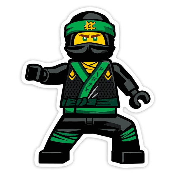 Aufkleber: Lego Ninjago Lloyd Grün