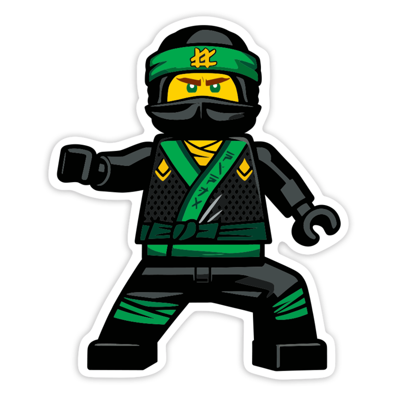 Aufkleber: Lego Ninjago Lloyd Grün