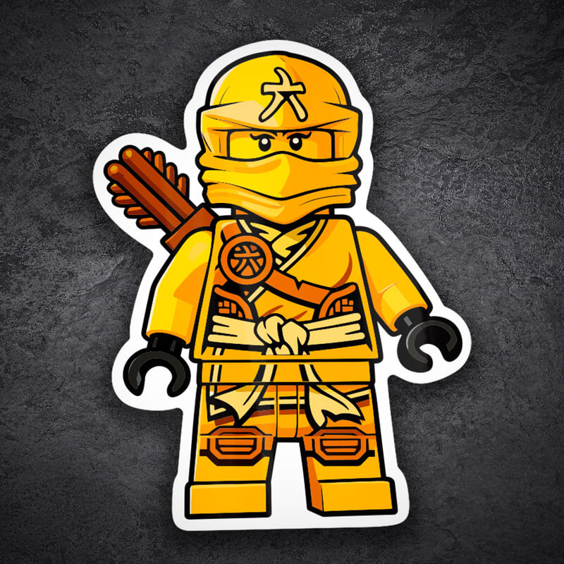 Aufkleber: Lego Ninjago Cole Gelb