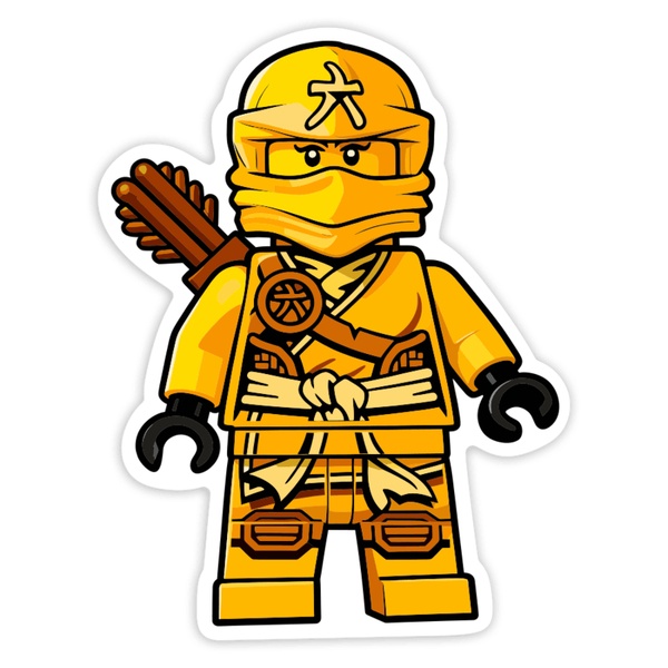 Aufkleber: Lego Ninjago Cole Gelb