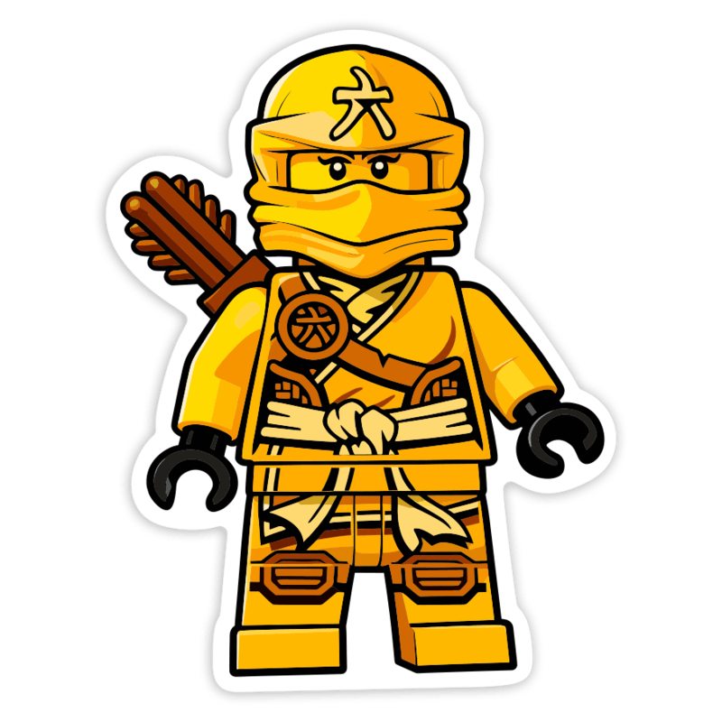 Aufkleber: Lego Ninjago Cole Gelb