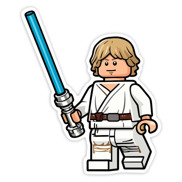 Aufkleber: Lego Star Wars Luke Skywalker