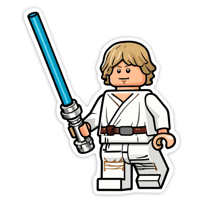 Aufkleber: Lego Star Wars Luke Skywalker