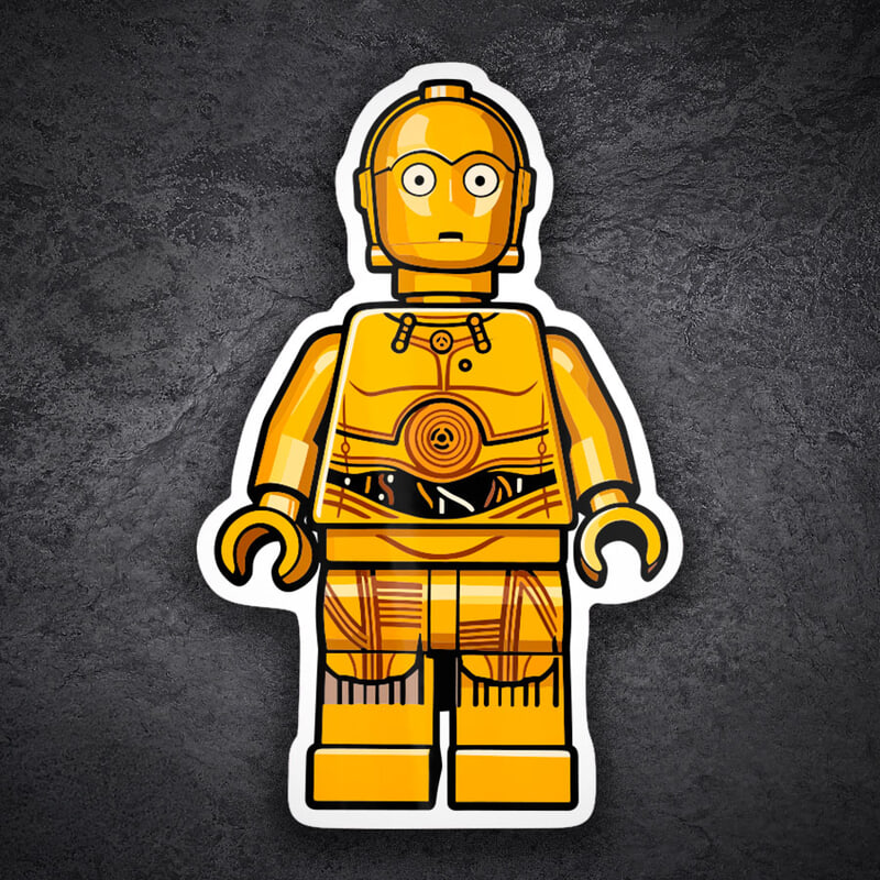 Aufkleber: Lego Star Wars C-3PO Goldener Droide