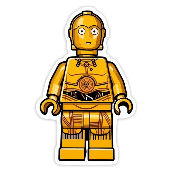 Aufkleber: Lego Star Wars C-3PO Goldener Droide