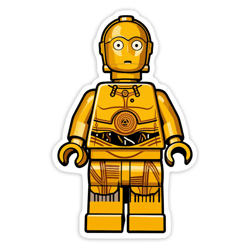 Aufkleber: Lego Star Wars C-3PO Goldener Droide