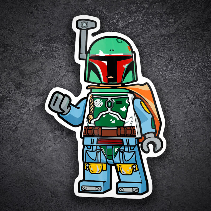 Aufkleber: Lego Star Wars Boba Fett Kopfgeldjäger