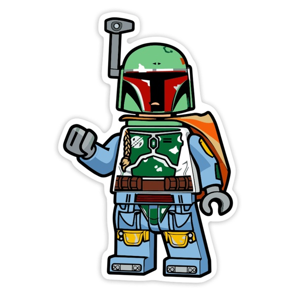 Aufkleber: Lego Star Wars Boba Fett Kopfgeldjäger