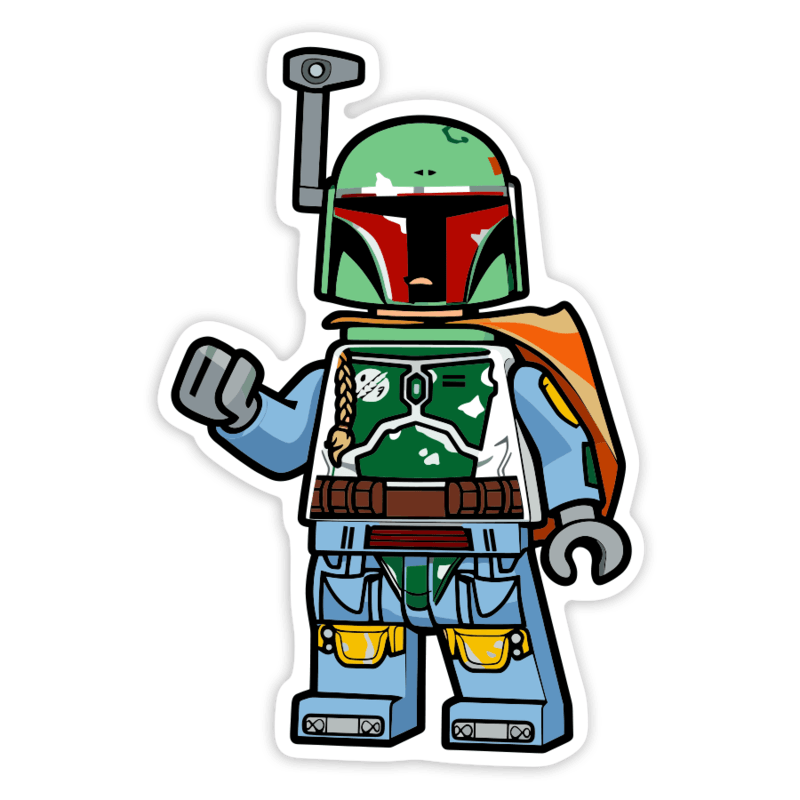 Aufkleber: Lego Star Wars Boba Fett Kopfgeldjäger
