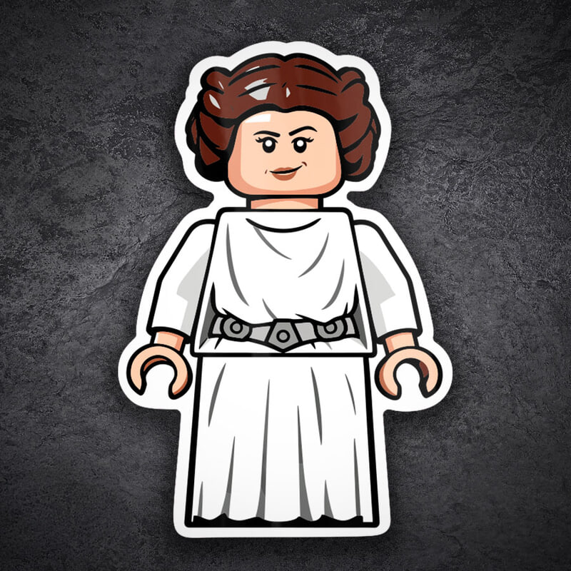 Aufkleber: Lego Star Wars Prinzessin Leia