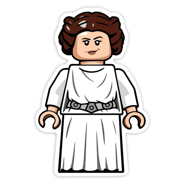 Aufkleber: Lego Star Wars Prinzessin Leia