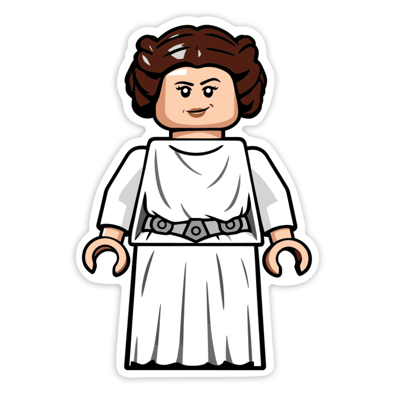 Aufkleber: Lego Star Wars Prinzessin Leia