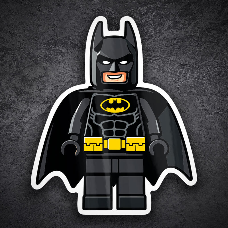 Aufkleber: Lego DC Batman Schwarzer Anzug