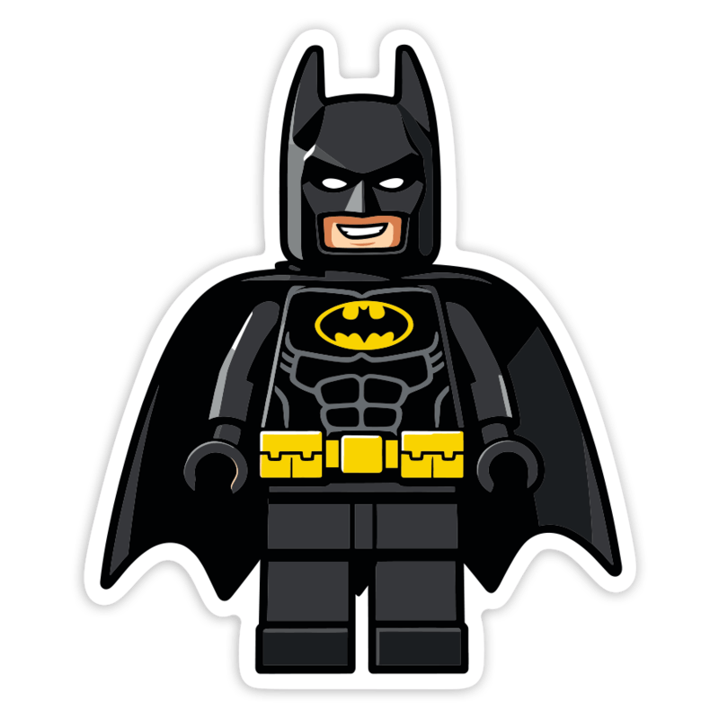 Aufkleber: Lego DC Batman Schwarzer Anzug