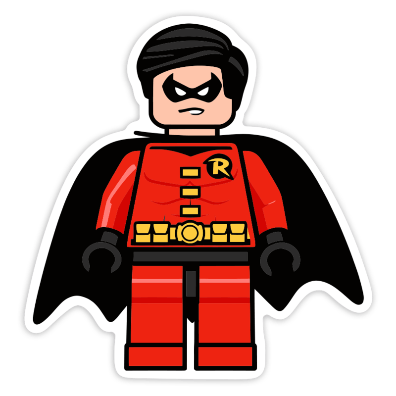 Aufkleber: Lego DC Roter Robin