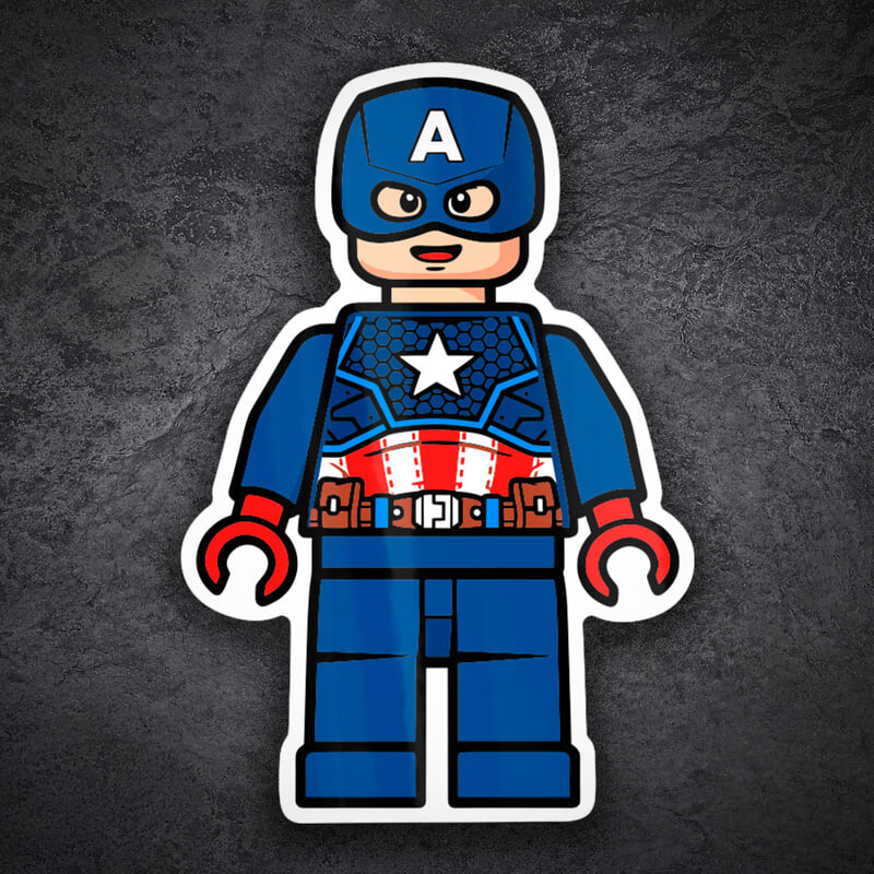 Aufkleber: Lego Marvel Captain America