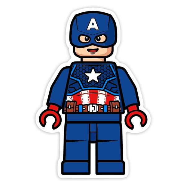 Aufkleber: Lego Marvel Captain America