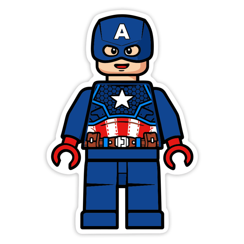 Aufkleber: Lego Marvel Captain America