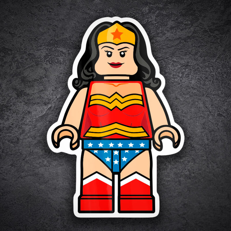 Aufkleber: Lego Klassische Wonder Woman