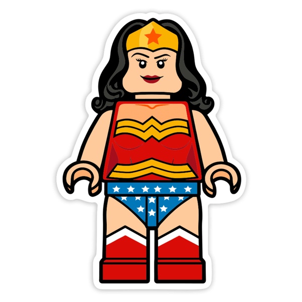 Aufkleber: Lego Klassische Wonder Woman
