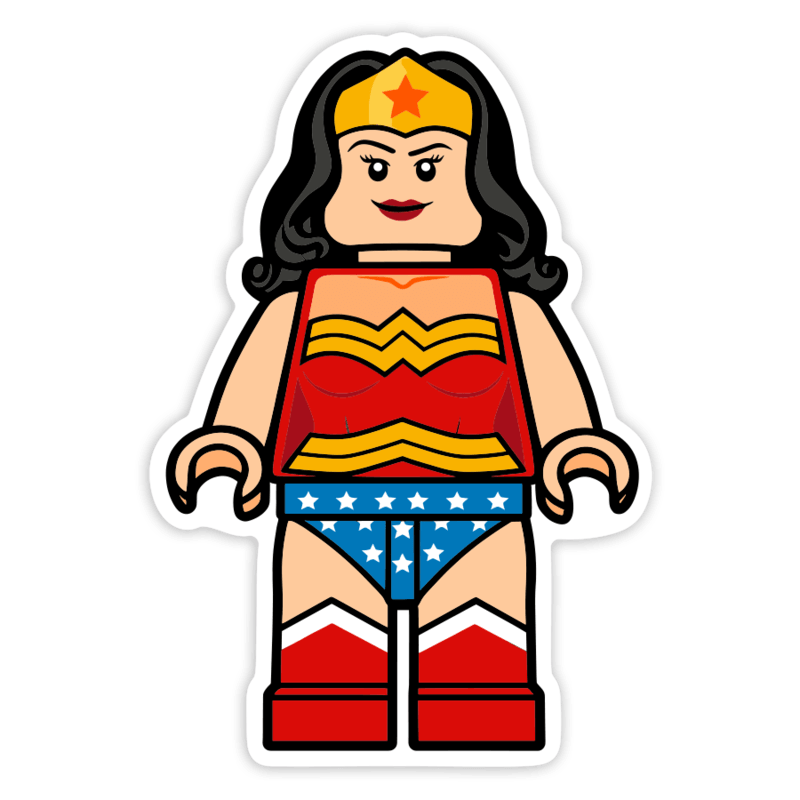 Aufkleber: Lego Klassische Wonder Woman