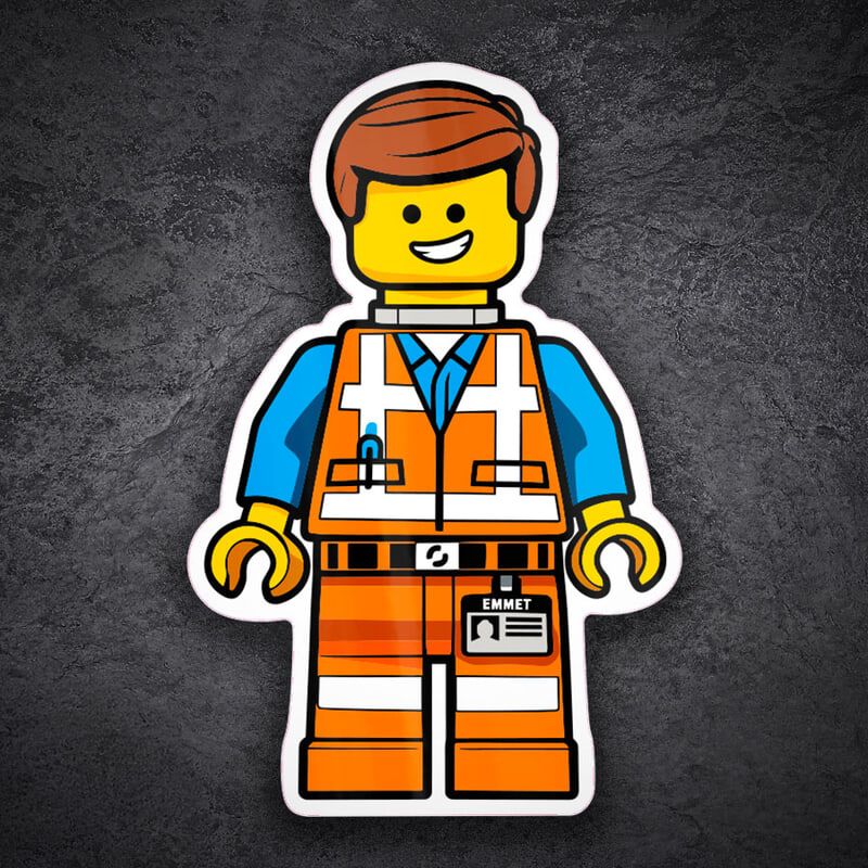 Aufkleber: Lego Movie Emmet
