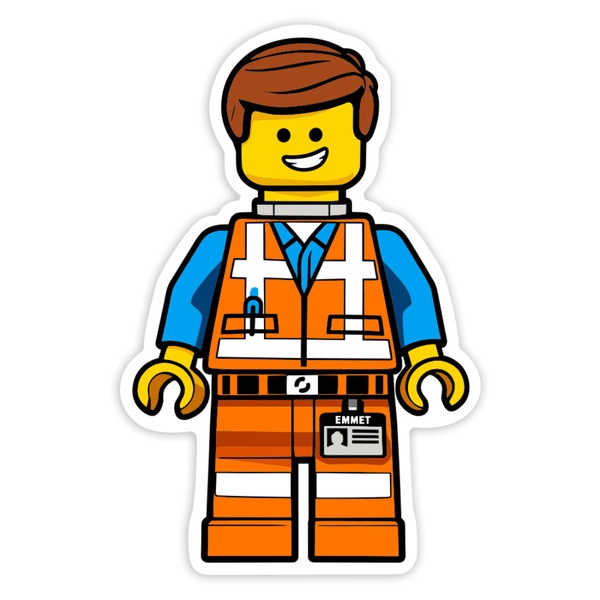 Aufkleber: Lego Movie Emmet