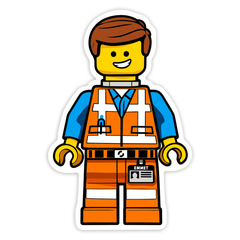 Aufkleber: Lego Movie Emmet