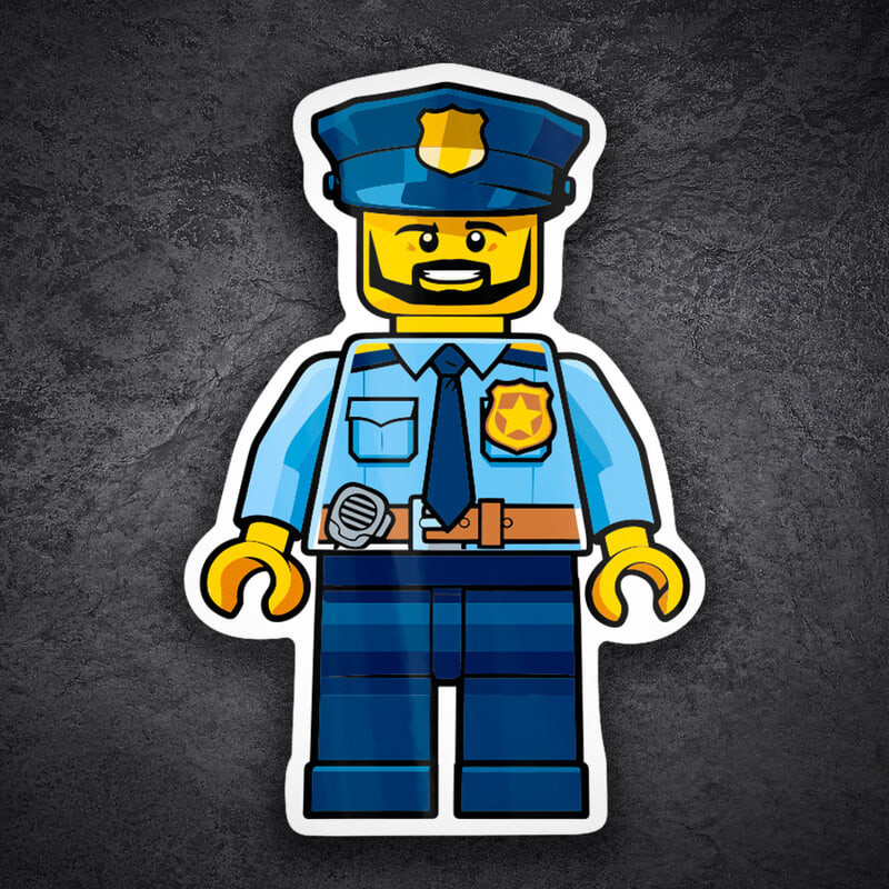 Aufkleber: Lego Klassischer Polizist