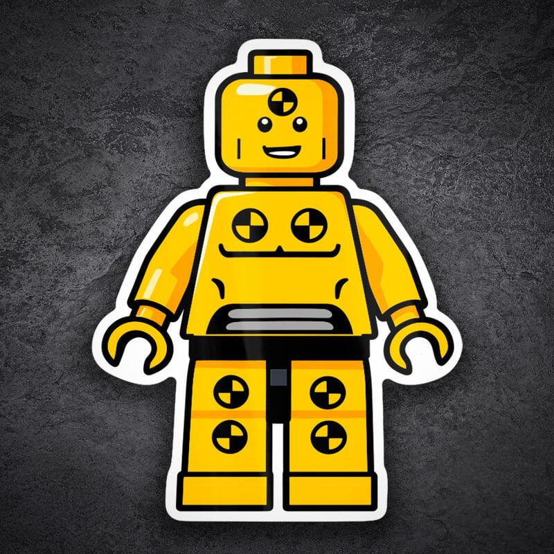 Aufkleber: Lego Crash Test Dummy
