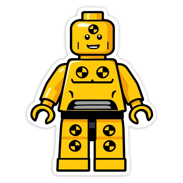 Aufkleber: Lego Crash Test Dummy