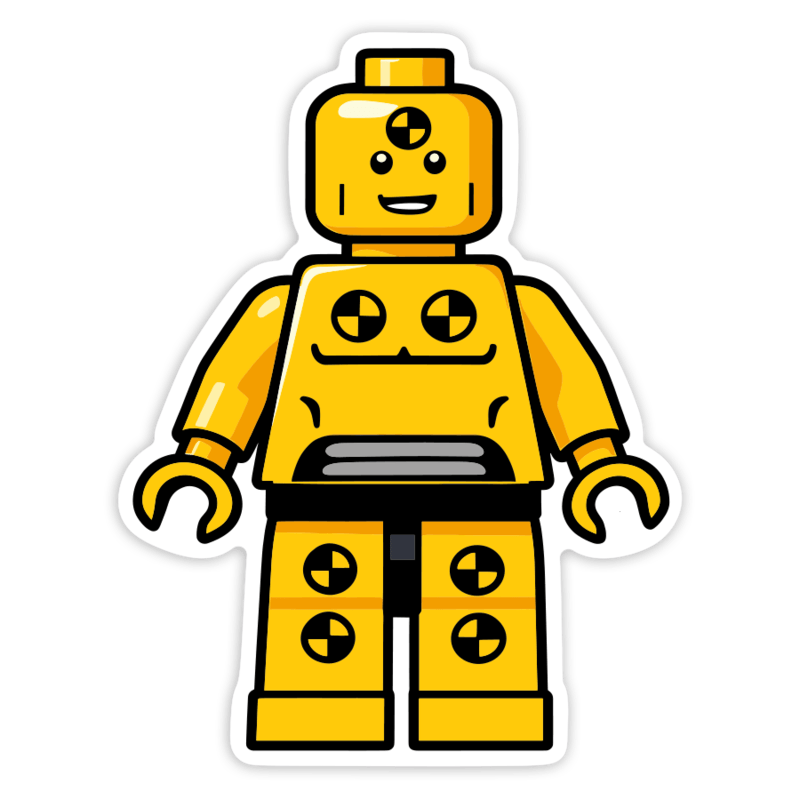 Aufkleber: Lego Crash Test Dummy