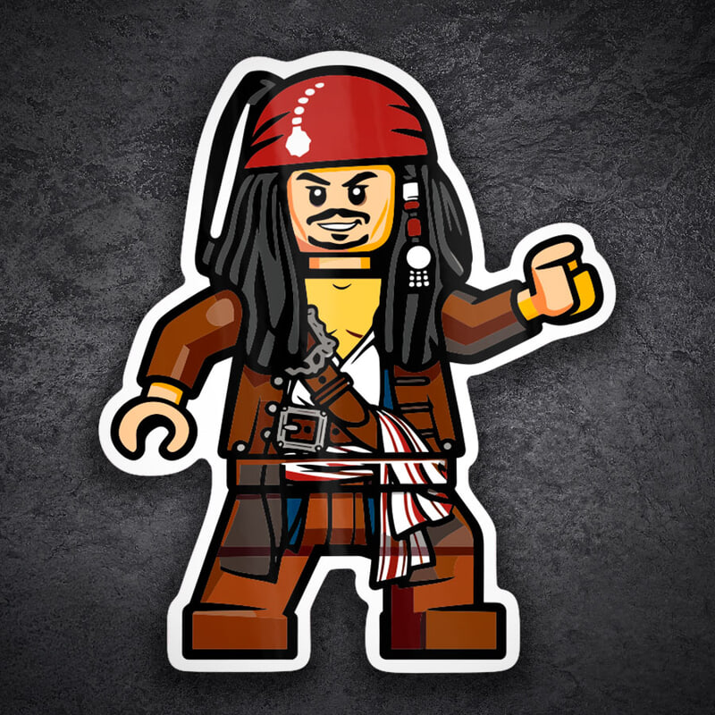 Aufkleber: Lego Klassischer Jack Sparrow