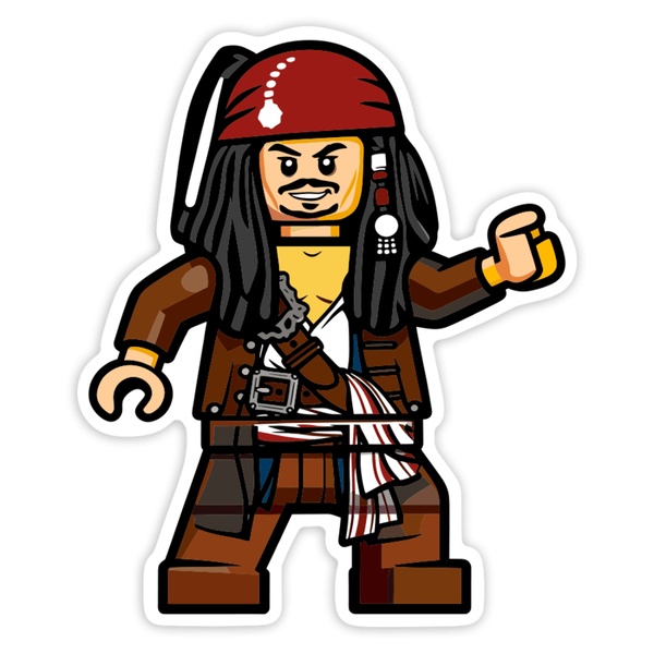 Aufkleber: Lego Klassischer Jack Sparrow