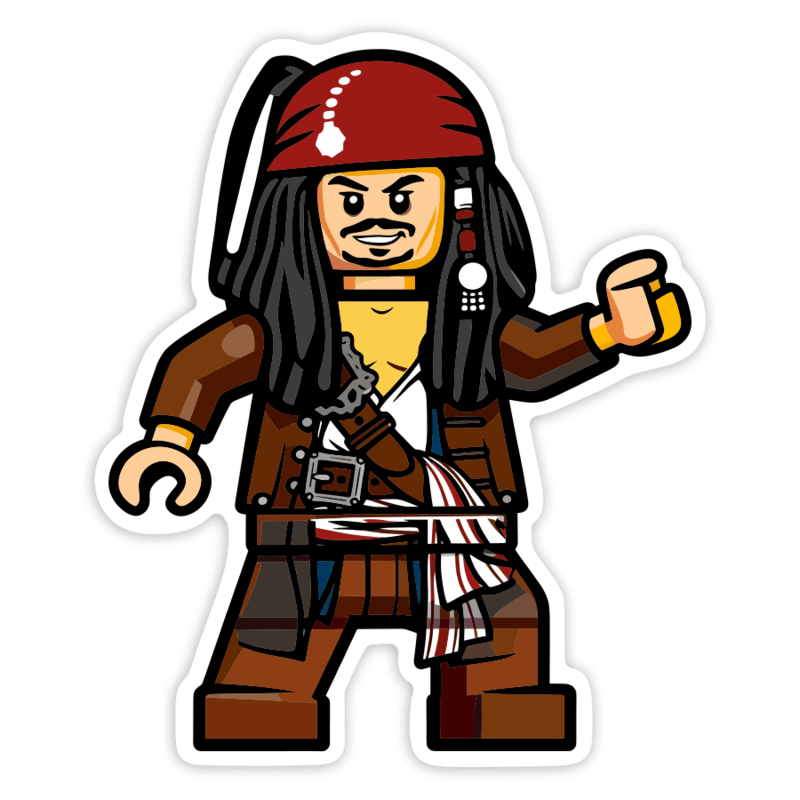Aufkleber: Lego Klassischer Jack Sparrow